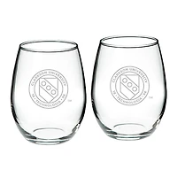 Clarkson Golden Knights 21oz. 2-Piece Stemless Wine Glass Set