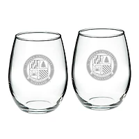 Loyola Greyhounds 21oz. 2-Piece Stemless Wine Glass Set