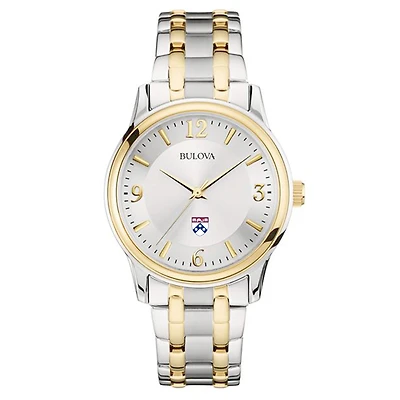 Bulova Silver/Gold Pennsylvania Quakers Classic Two-Tone Round Watch