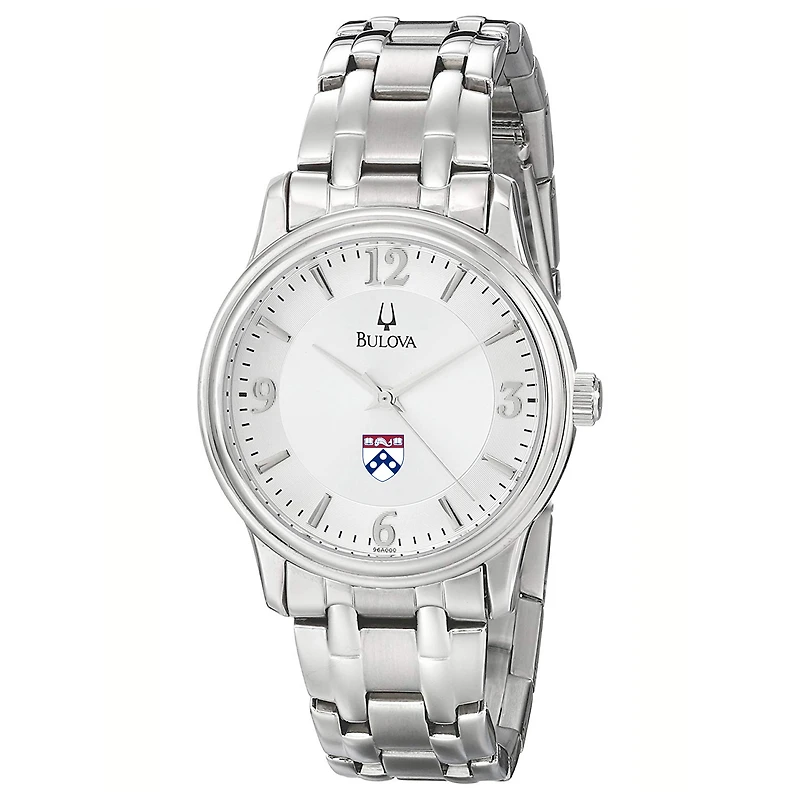 Men's Bulova  Silver Pennsylvania Quakers