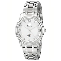 Men's Bulova  Silver Georgetown Hoyas