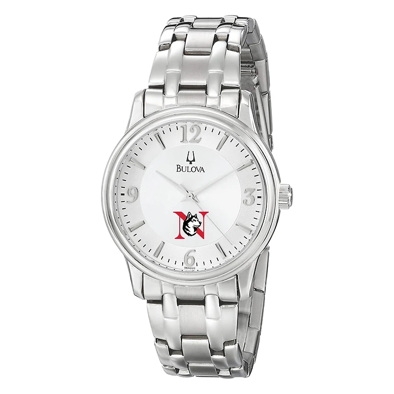 Men's Bulova Silver Northeastern Huskies
