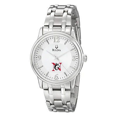 Men's Bulova  Silver Northeastern Huskies