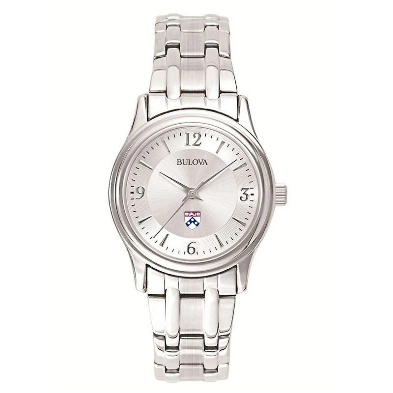 Women's Pennsylvania Quakers Silver-Tone Dial Stainless Steel Quartz Watch