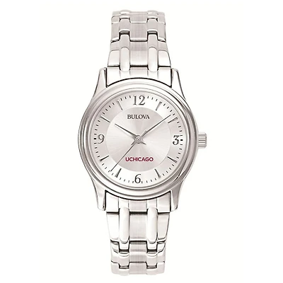 Women's Chicago Maroons Silver-Tone Dial Stainless Steel Quartz Watch