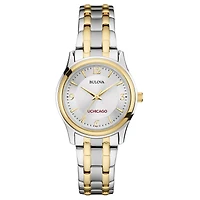 Women's Bulova Silver/Gold UChicago Maroons Classic Two-Tone Round Watch