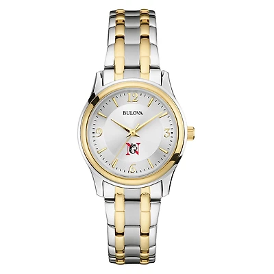 Women's Bulova Silver/Gold Northeastern Huskies Classic Two-Tone Round Watch