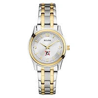 Women's Bulova Silver/Gold Northeastern Huskies Classic Two-Tone Round Watch