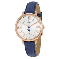 Women's Fossil Navy Pennsylvania Quakers Jacqueline Leather Watch