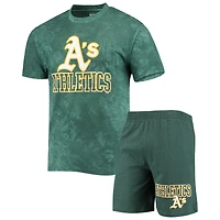 Men's Concepts Sport Green Athletics Billboard Top & Shorts Sleep Set