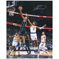 Jalen Suggs Orlando Magic Autographed 16'' x 20'' Black Jersey Layup Photograph