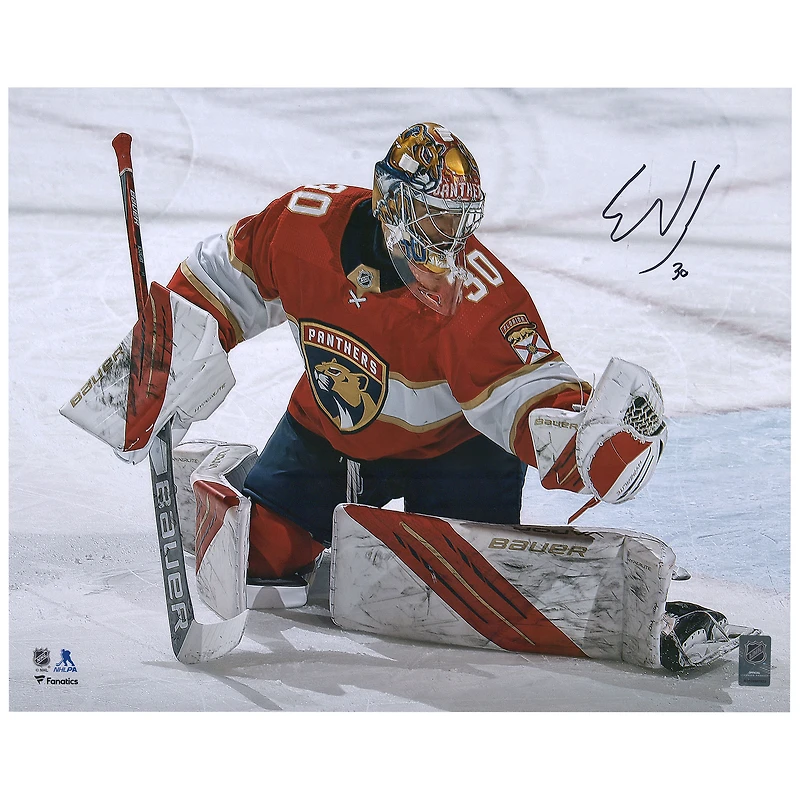 Spencer Knight Florida Panthers Autographed 16'' x 20'' Save Photograph