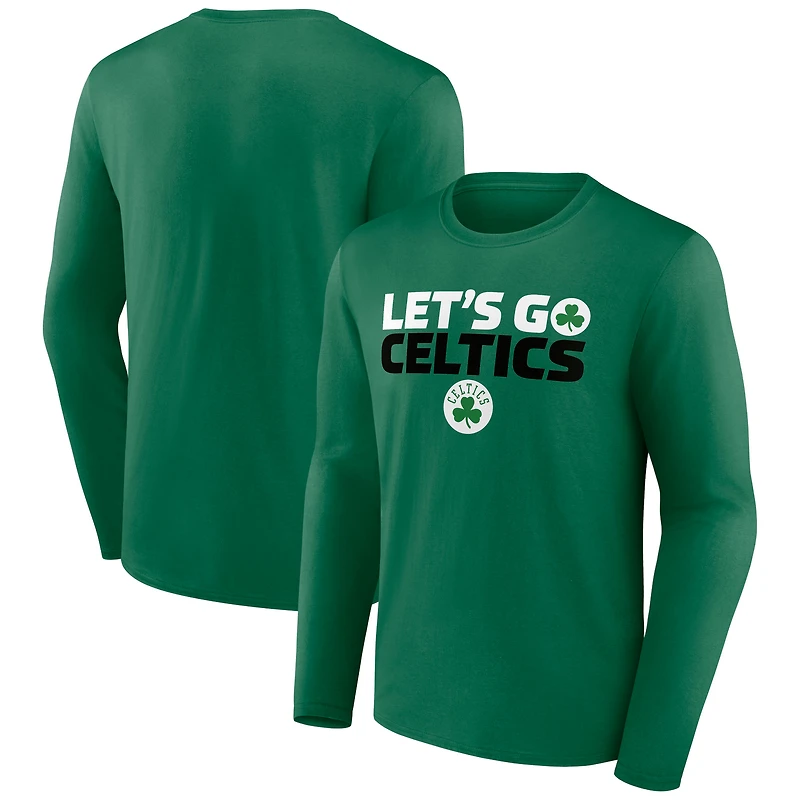 Men's Kelly Green Boston Celtics Tip-Off Long Sleeve T-Shirt
