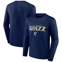 Men's Navy Memphis Grizzlies Tip-Off Long Sleeve T-Shirt