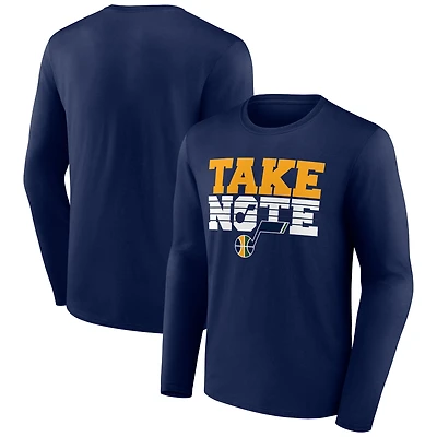 Men's Navy Utah Jazz Tip-Off Long Sleeve T-Shirt