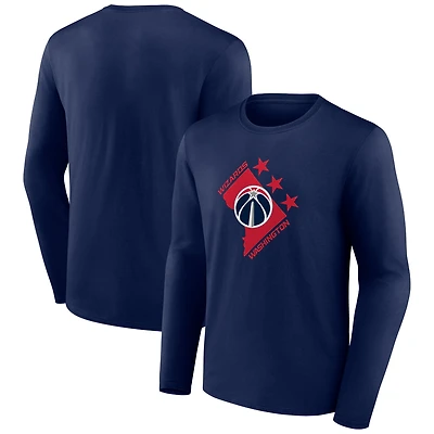 Men's Navy Washington Wizards Tip-Off Long Sleeve T-Shirt