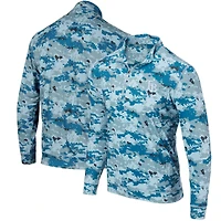 Men's Blue Tampa Bay Rays Digital Camo Performance Quarter-Zip Pullover Jacket
