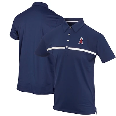 Men's Navy Los Angeles Angels Color Blocked Stretch Polo