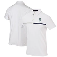 Men's White Seattle Mariners Color Blocked Stretch Polo