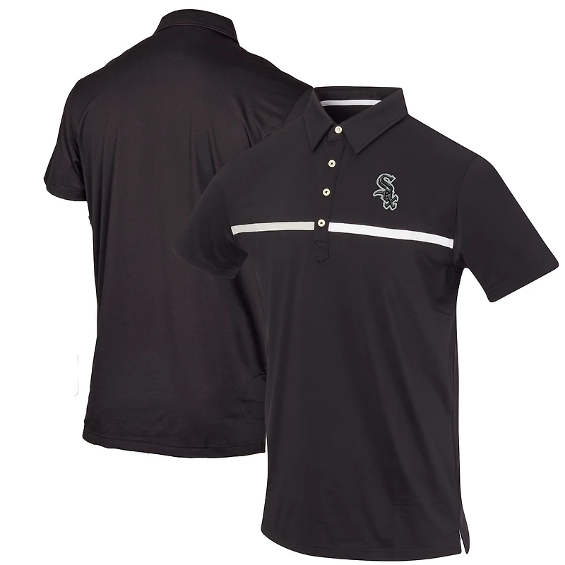 Men's Black Chicago White Sox Color Blocked Stretch Polo
