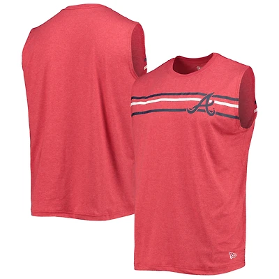 Men's New Era Red Atlanta Braves Muscle Tank Top