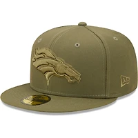 Men's New Era Olive Denver Broncos Color Pack 59FIFTY Fitted Hat