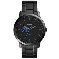 Fossil Black Georgetown Hoyas The Minimalist Slim Stainless Steel Watch