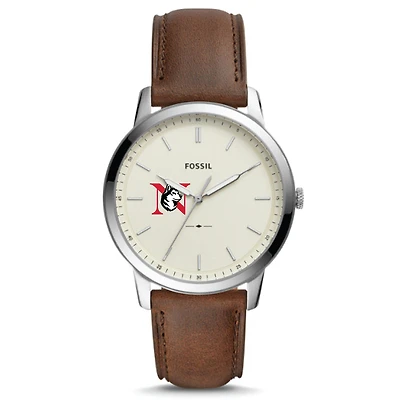 Fossil Northeastern Huskies The Minimalist Brown Leather Watch