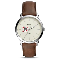 Fossil Northeastern Huskies The Minimalist Brown Leather Watch