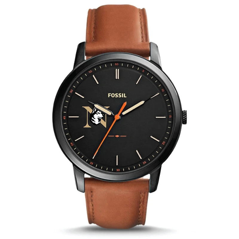 Fossil Northeastern Huskies The Minimalist Slim Light Brown Leather Watch