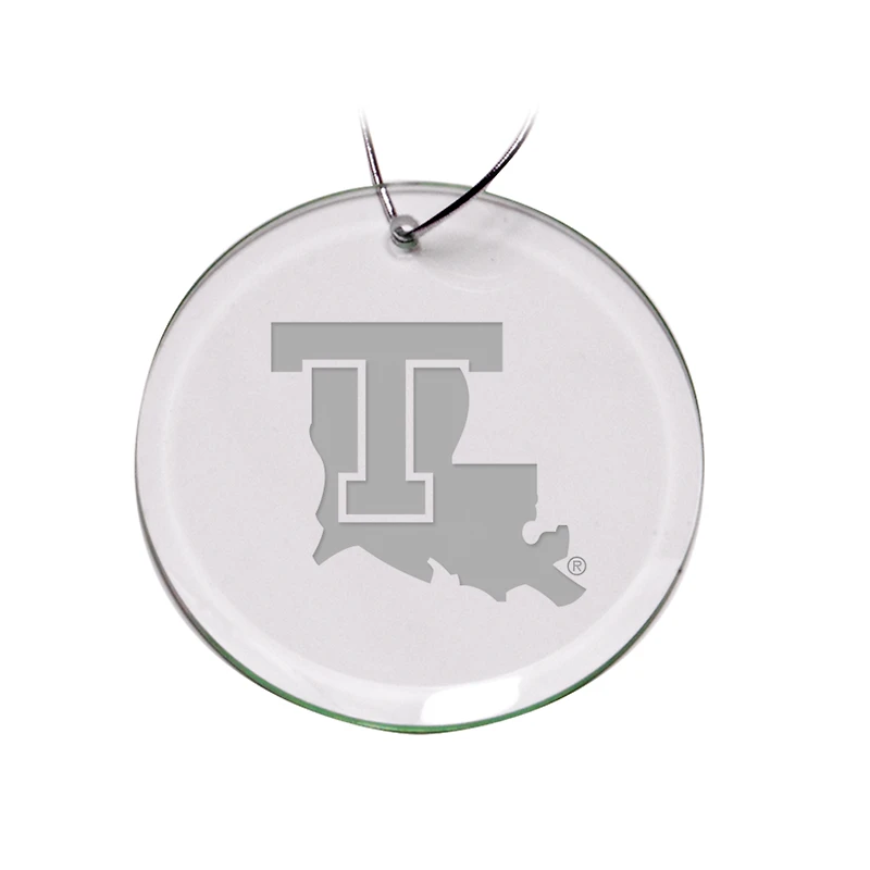 Louisiana Tech Bulldogs 3'' Glass Round Ornament