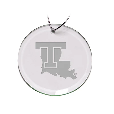 Louisiana Tech Bulldogs 3'' Glass Round Ornament
