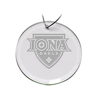 Iona University Gaels 3'' Glass Round Ornament