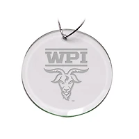 Worcester Polytechnic Institute Engineers 3'' Glass Round Ornament