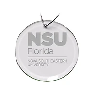 Nova Southeastern Sharks 3'' Glass Round Ornament