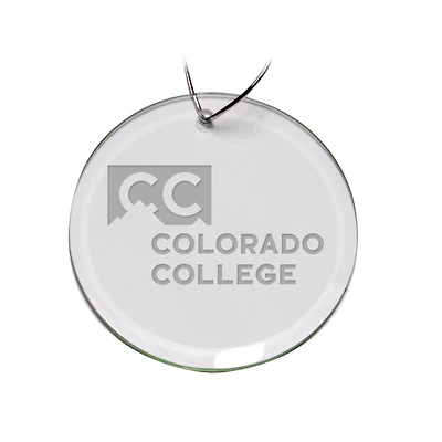 Colorado College Tigers 3'' Glass Round Ornament