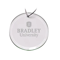 Bradley Braves 3'' Glass Round Ornament