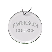 Emerson College Lions 3'' Glass Round Ornament