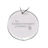 Catholic University Cardinals 3'' Glass Round Ornament