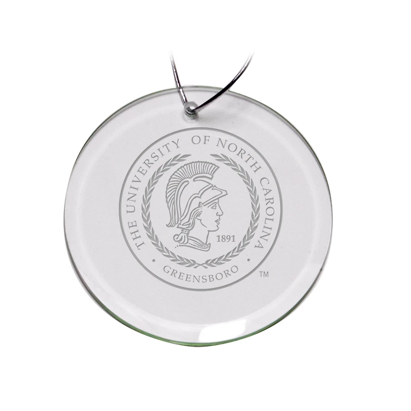 UNCG Spartans 3'' Glass Round Ornament