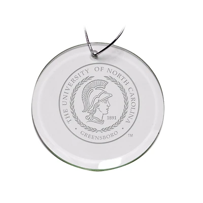 UNCG Spartans 3'' Glass Round Ornament