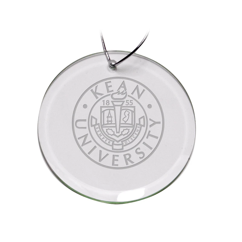 Kean University Cougars 3'' Glass Round Ornament