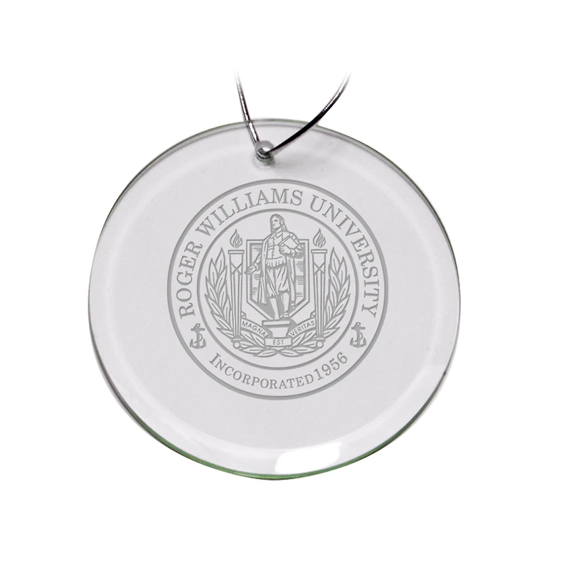 Roger Williams University 3'' Glass Round Ornament