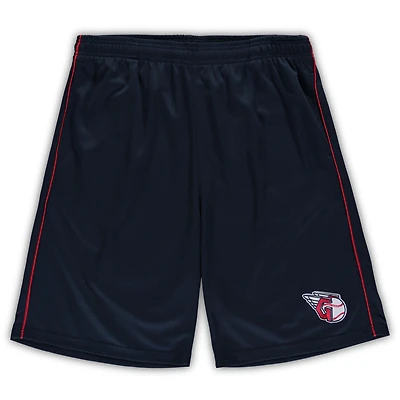 Men's Navy Cleveland Guardians Big & Tall Mesh Shorts