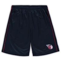 Men's Navy Cleveland Guardians Big & Tall Mesh Shorts