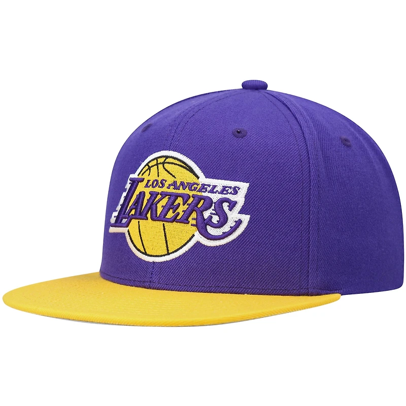 Men's Mitchell & Ness Purple/Gold Los Angeles Lakers Team Two-Tone 2.0 Snapback Hat