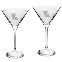 Louisiana Tech Bulldogs Two-Piece Traditional 10oz. Martini Glass Set