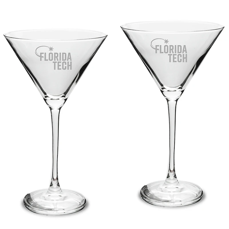 Florida Tech Panthers Two-Piece Traditional 10oz. Martini Glass Set