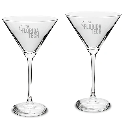 Florida Tech Panthers Two-Piece Traditional 10oz. Martini Glass Set