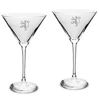 Phillips Exeter Academy Big Red Two-Piece Traditional 10oz. Martini Glass Set